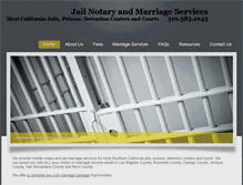 Tablet Screenshot of jailnotarymarriages.com